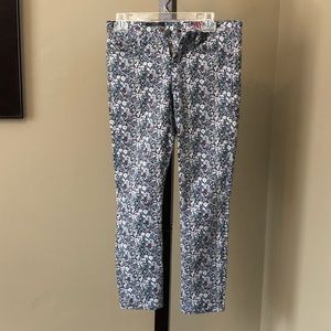 J Crew Liberty print ankle jeans